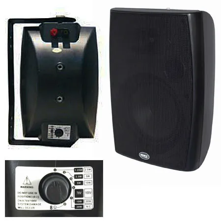 Set 2 Boxe Sonorizare Linie 4" 100V 30W Negru Bst