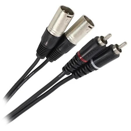 Cablu 2RCA Tata - 2X Xlr Tata 3M