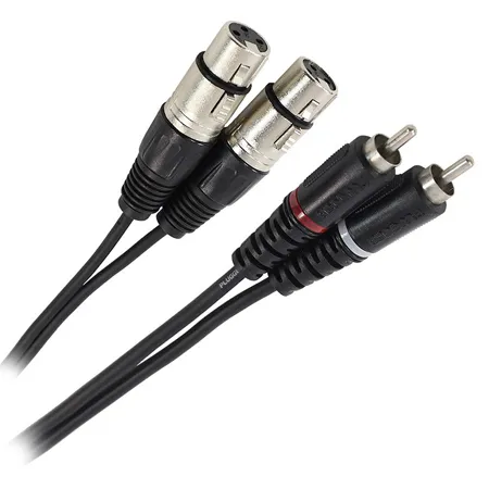 Cablu 2RCA Tata - 2X Xlr Mama 3M