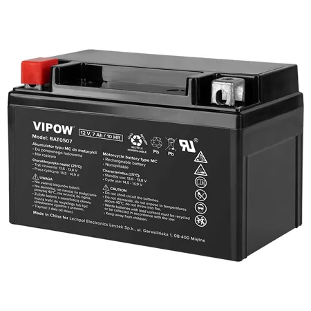 Acumulator Vehicule Electrice 12V 7AH 10HR Vipow