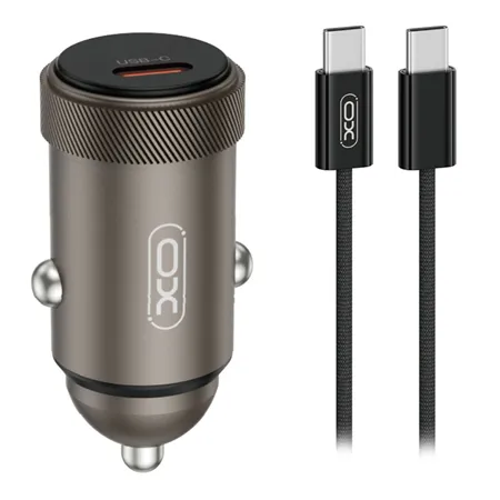 Incarcator Auto PD 30W Ucb-C + Cablu USB-C - USB-C