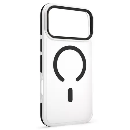 Husa Protectie Mag Case Iphone 17 Pro Max - Transparent/Negru