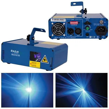 Laser Albastru 80MW DMX