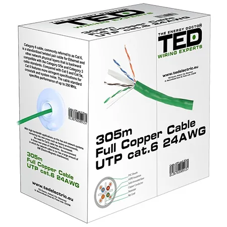 Cablu UTP Cat 6 Cupru 0.5MM 305M Ted Electric
