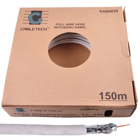 Cablu Coaxial Dublu Ecranat Miez Cupru 150M