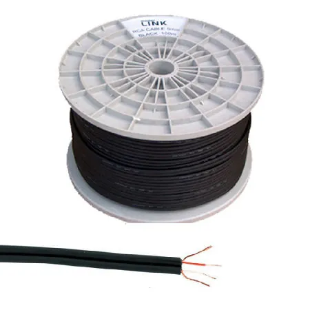 Cablu 2RCA 3MM Negru Rola