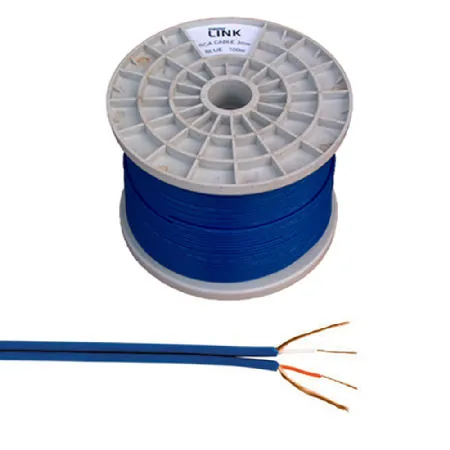 Cablu 2RCA 4MM Albastru Rola