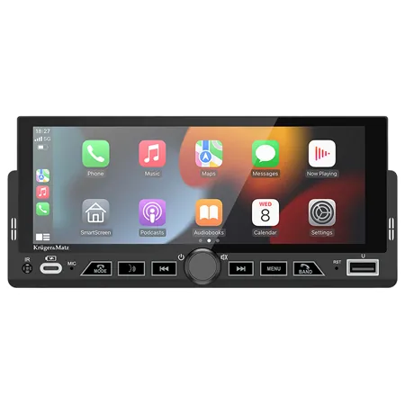 Player Auto 1 din 4X60W Carplay Androidauto Kruger Matz