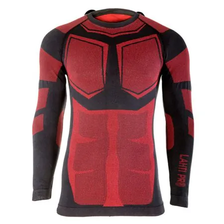 Bluza de Corp Termoactiva / Negru-Rosu - L/XL