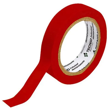 Banda Izolatoare PVC  0.13MM X 15MM X 10M - Rosu