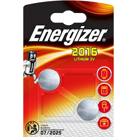 Set 2 Baterii Alcaline CR2016 Energizer