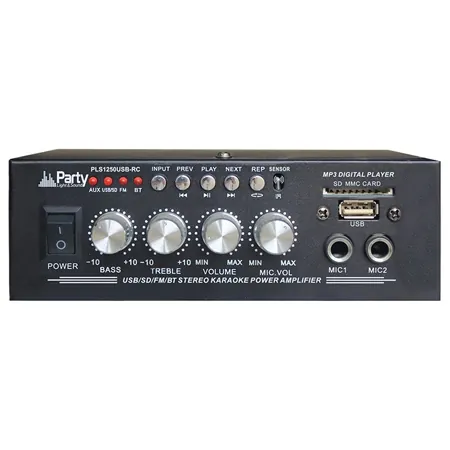 Amplificator Karaoke 2X25W cu Bluetooth/USB/SD/AUX si Telecomanda