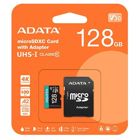 Micro Sd Card 128GB V30 Premier Pro Adata