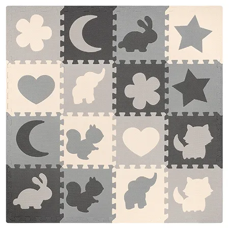 Covoras Educativ Puzzle 150X150CM cu Rama Rebel