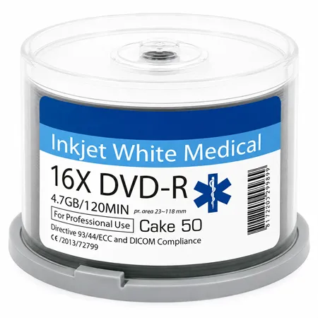 Dvd-R 4.7GB 16X Printabil Medical Set 50 Buc Traxdata