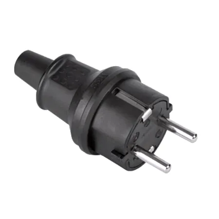 Stecher 16A/250V- IP44 Negru 2237