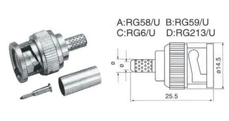Mufa BNC RG58 Tata pentru Sertizare