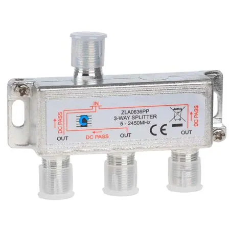 Splitter 3 Cai Power Pass 5-2450 MHZ