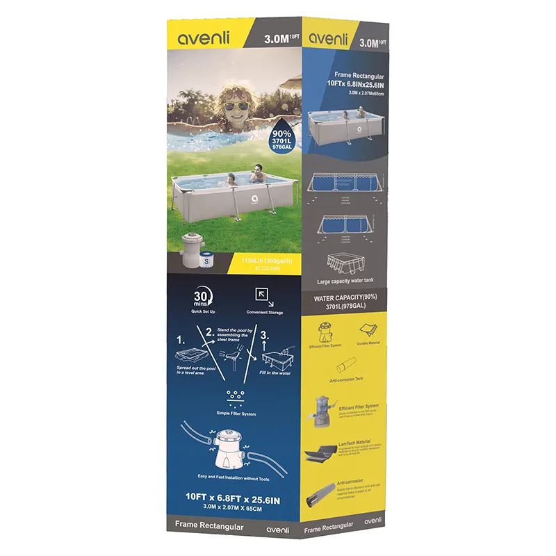 Piscina cu Cadru 300X207X66 CM Avenli
