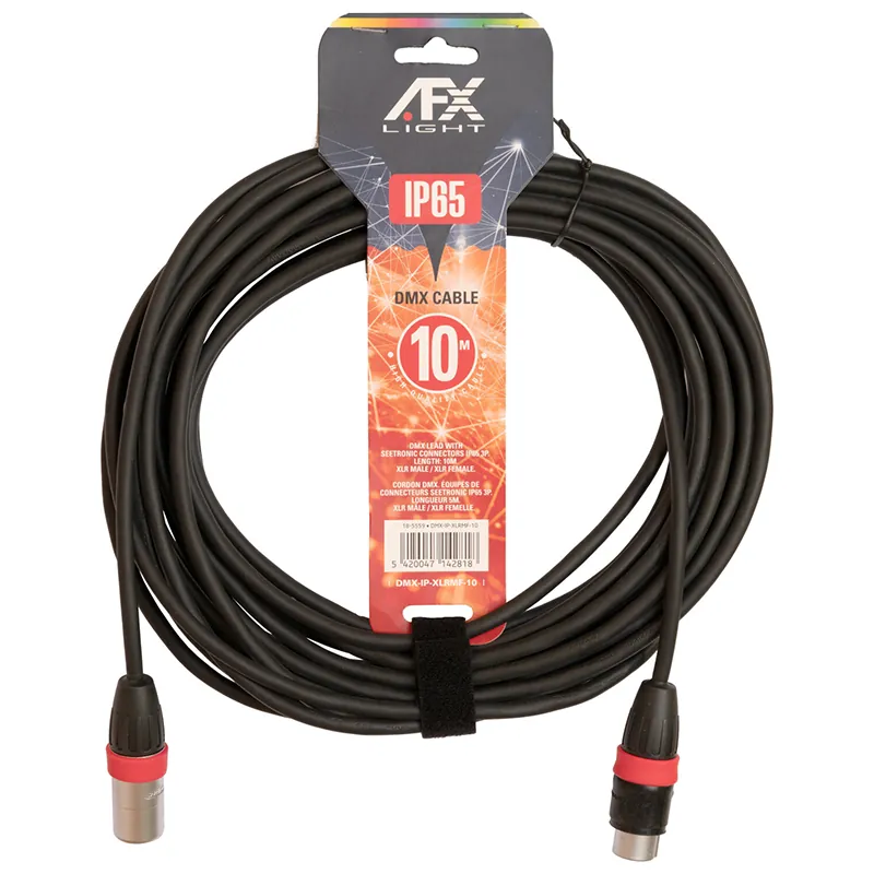 Cablu Profesional DMX  IP65 XLR Tata - XLR Mama 10M
