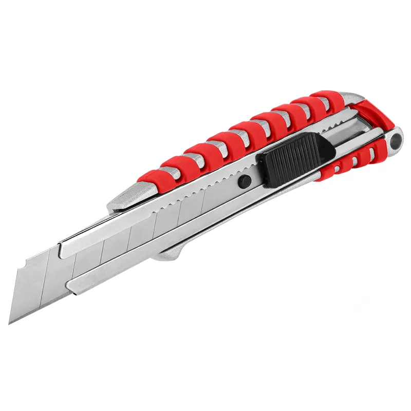 Cutter Aluminiu Cauciucat cu Buton Blocare - 18MM