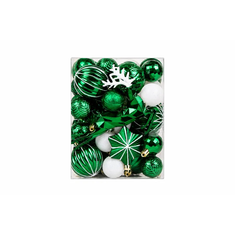Set Ornamente de Craciun / Verde - 48P.