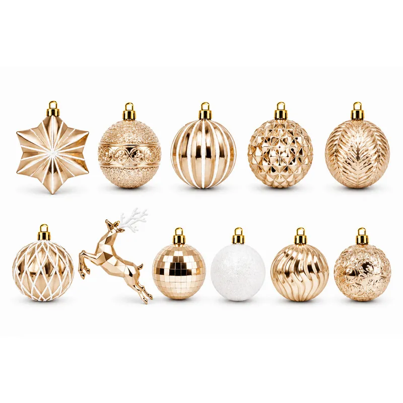 Set Ornamente de Craciun / Bej - 48P.