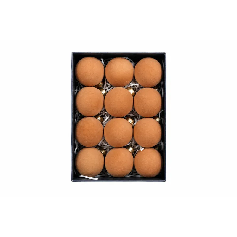 Set Ornamente Lux de Craciun / Bej - 12P.