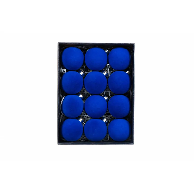 Set Ornamente Lux de Craciun / Albastru-Inchis - 12P.
