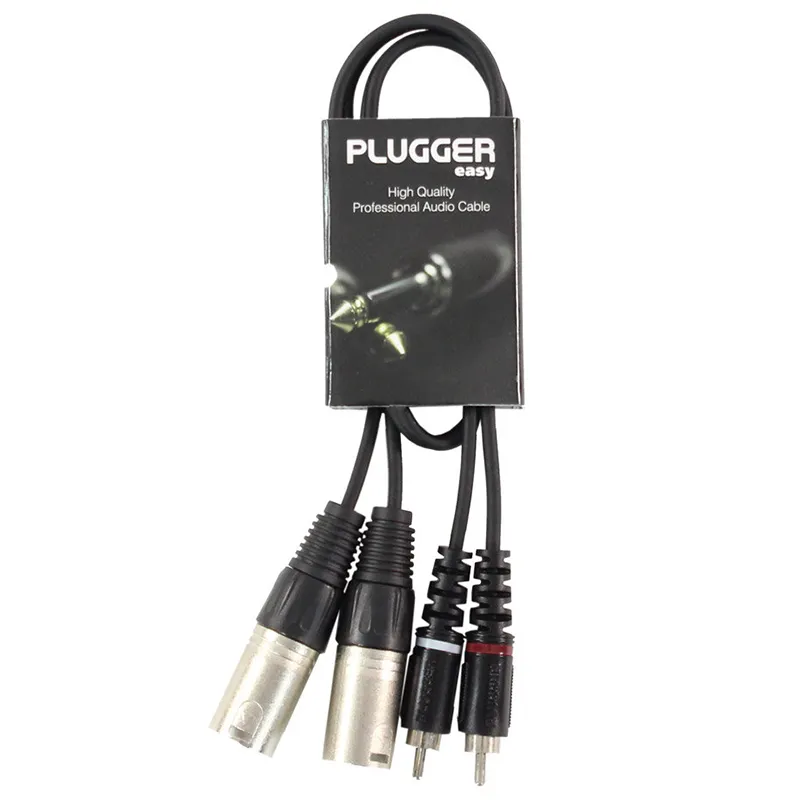 Cablu 2RCA Tata - 2X XLR Tata 0.6M