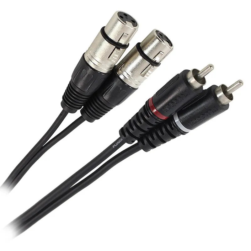 Cablu 2RCA Tata - 2X XLR Mama 3M