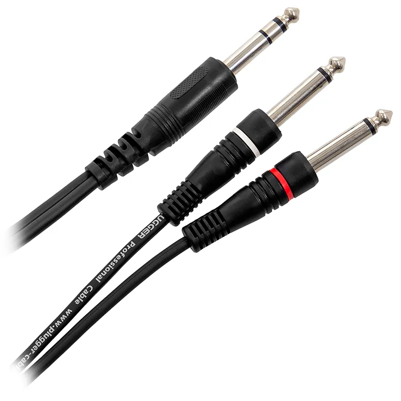 Cablu Y Jack 6.3MM Stereo - 2 X Jack 6.3MM Mono 3M