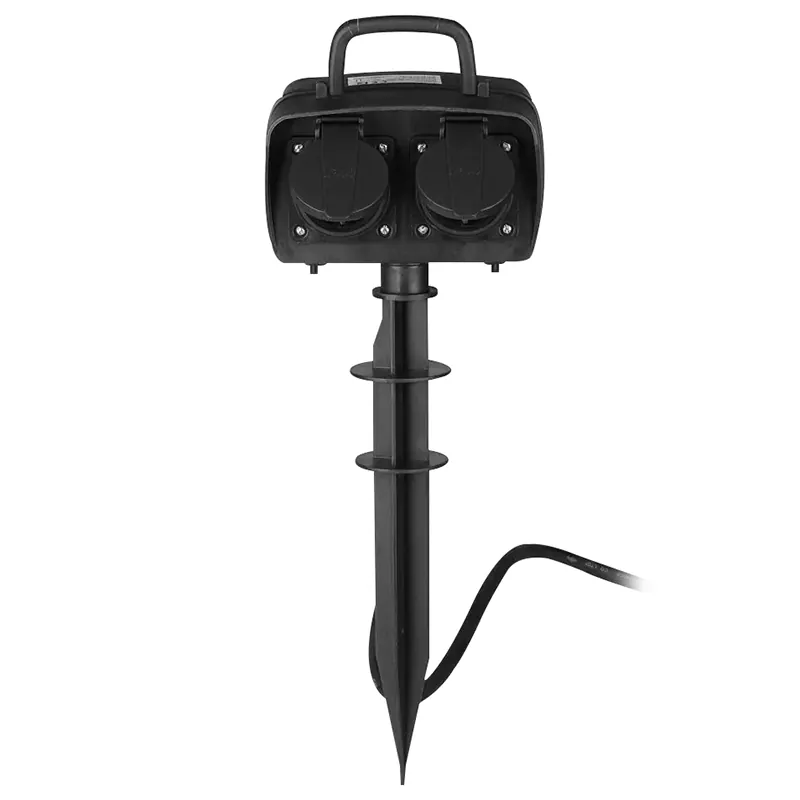 Prelungitor IP44 cu Tarus 2 Cai 1.5M(3G1.5MM2 - Negru