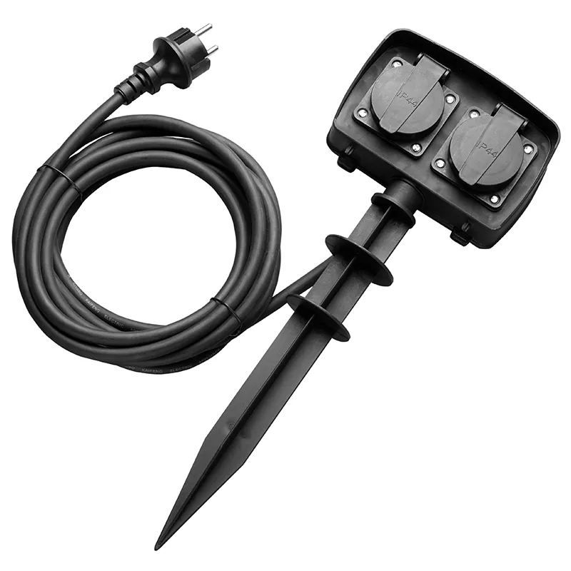 Prelungitor IP44 cu Tarus 2 Cai 1.5M(3G1.5MM2 - Negru