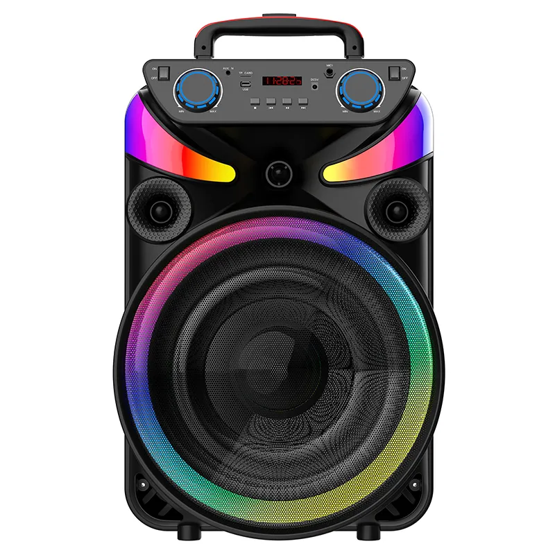Boxa Portabila Iluminata LED 15"/38CM 50W Rms cu USB/Sd/BT/Fm