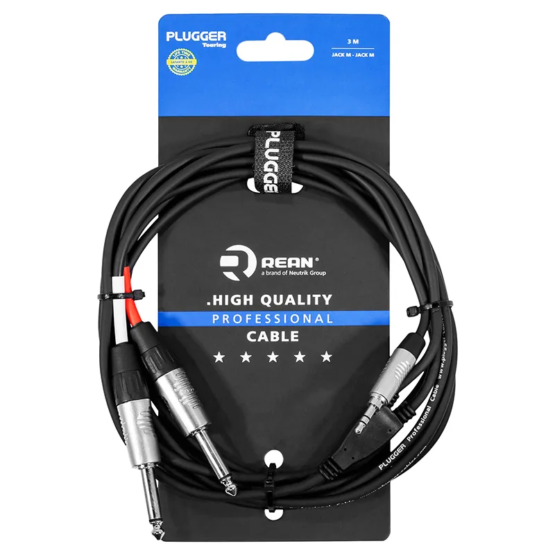 Cablu Y Jack Tata 3.5M Stereo - 2X Jack 6.35MM Mono 3M