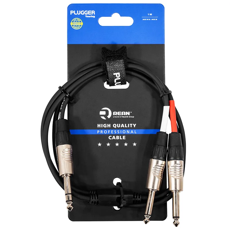 Cablu Y Jack 6.3MM Stereo - 2 X Jack 6.3MM Mono 1M