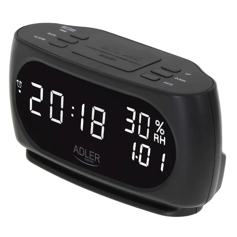 Ceas Alarma cu Afisare Temperatura si Umiditate Adler