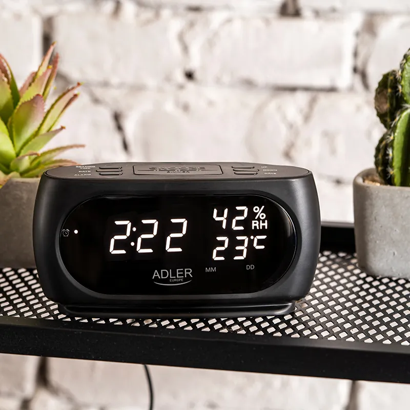 Ceas Alarma cu Afisare Temperatura si Umiditate Adler