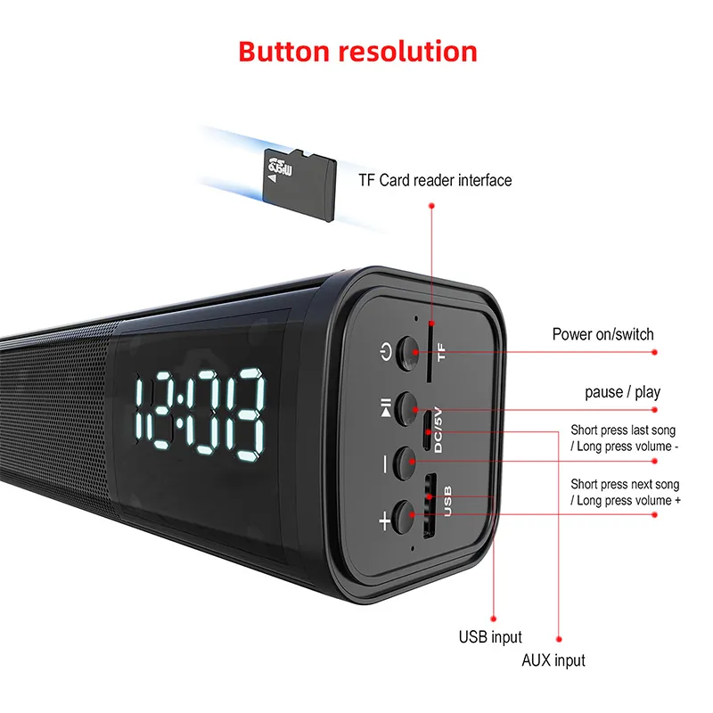 Boxa Bluetooth cu Ceas AD 1191 Adler