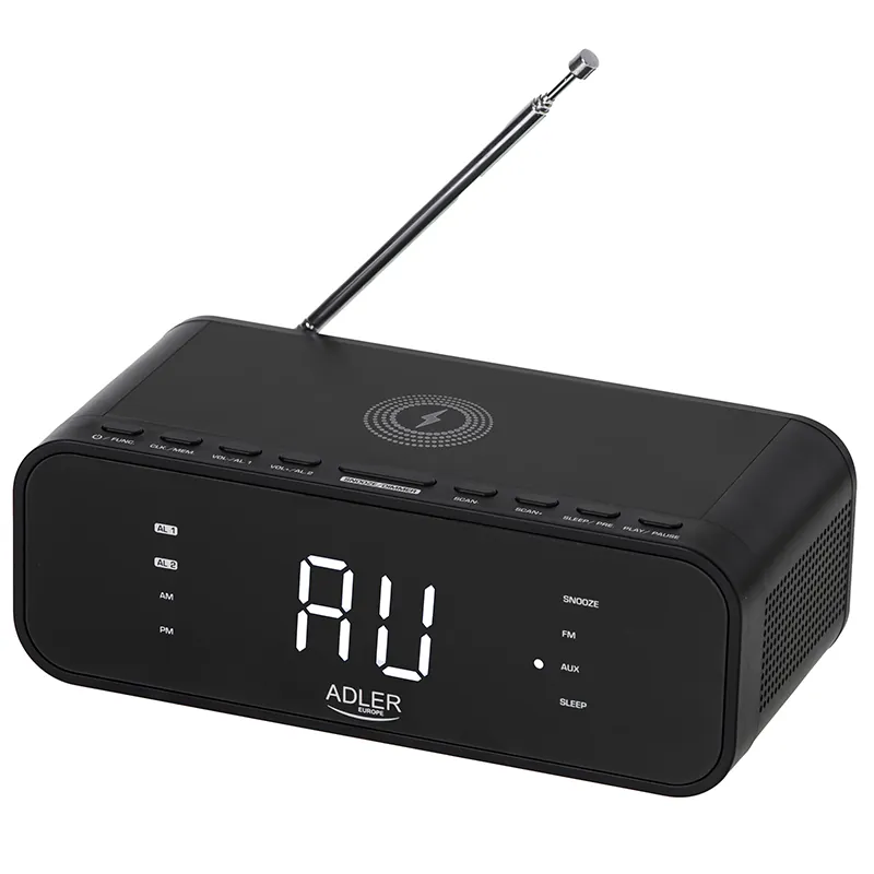 Radio cu Ceas Incarcare Wireless AD 1192 Negru Adler