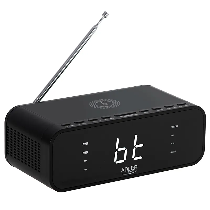 Radio cu Ceas Incarcare Wireless AD 1192 Negru Adler
