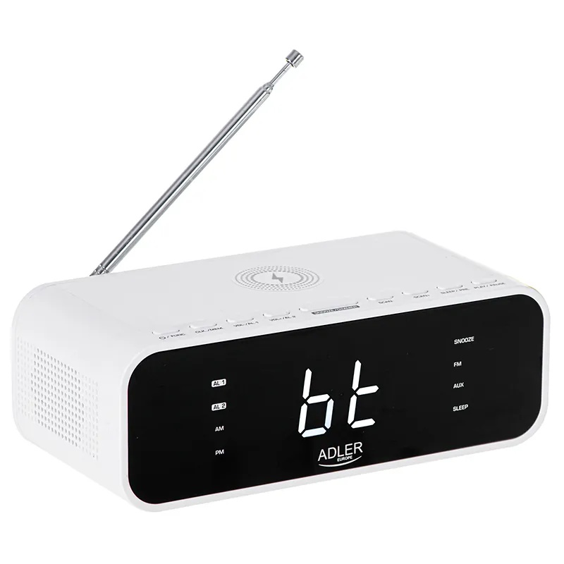 Radio cu Ceas Incarcare Wireless AD 1192 Alb Adler