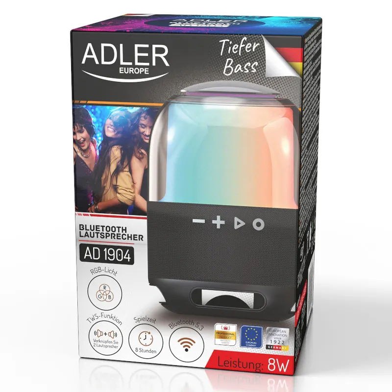 Boxa Bluetooth FM RGB AD 1904 Adler