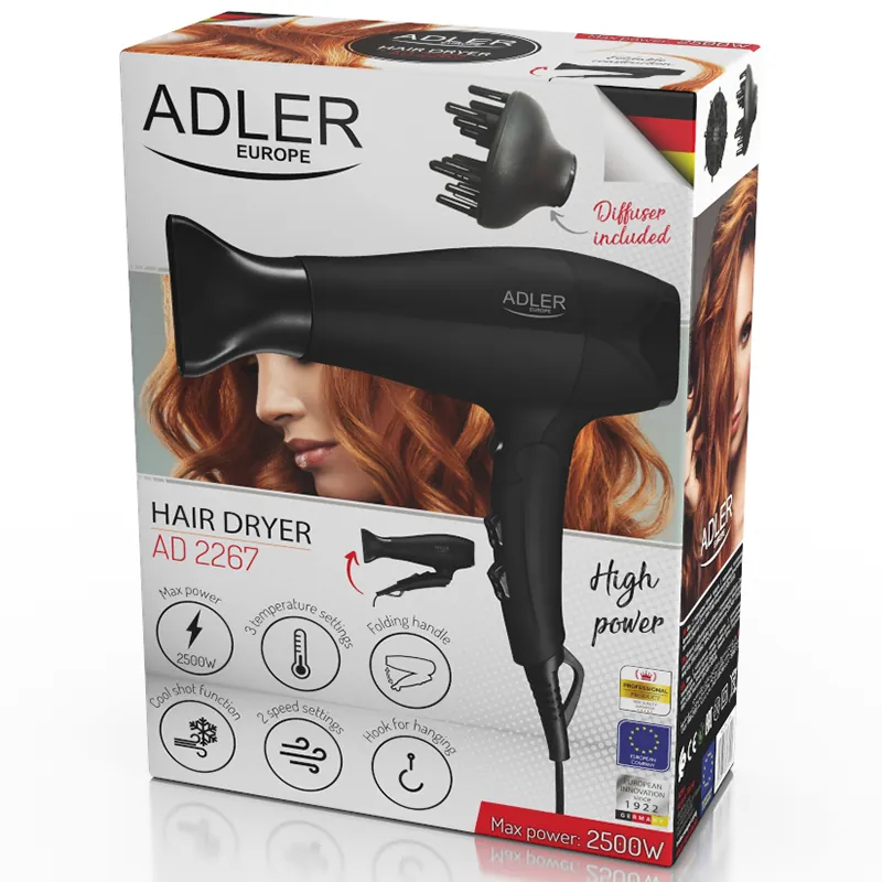 Uscator Par Maner Pliabil 2100W AD 2267 Adler