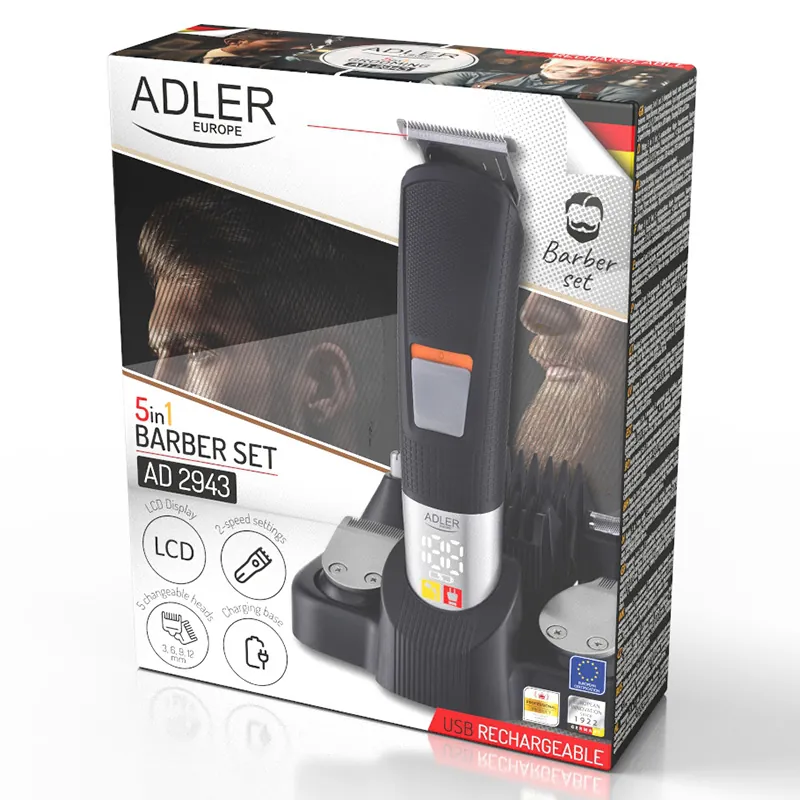 Set 5 in 1 Trimmer cu Afisaj LED AD 2943 Adler