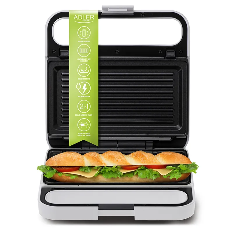Sandwich Maker 2 in 1 AD 3070 Alb Adler
