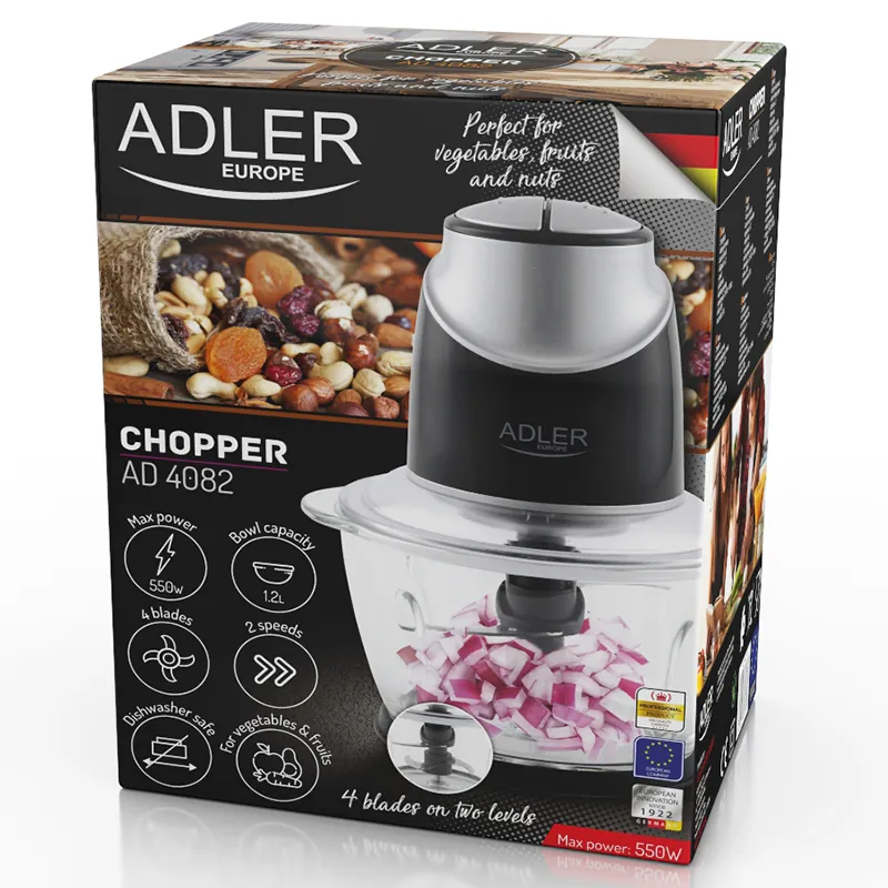 Tocator Chopper cu Bol Sticla AD 4082 Adler