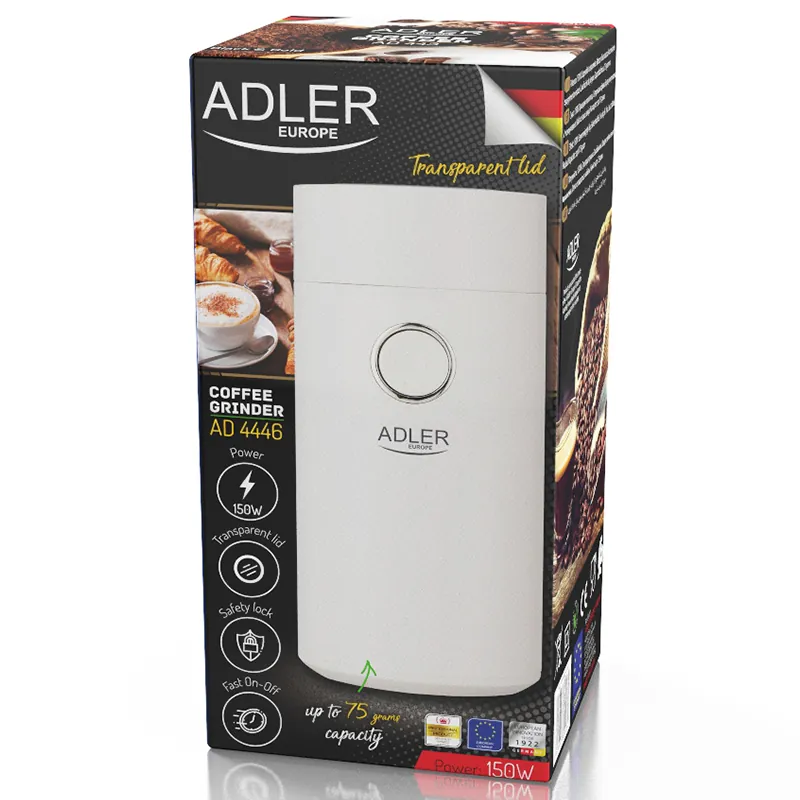 Rasnita Cafea AD 4446 Alb Adler