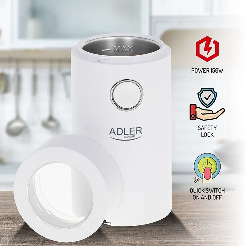 Rasnita Cafea AD 4446 Alb Adler